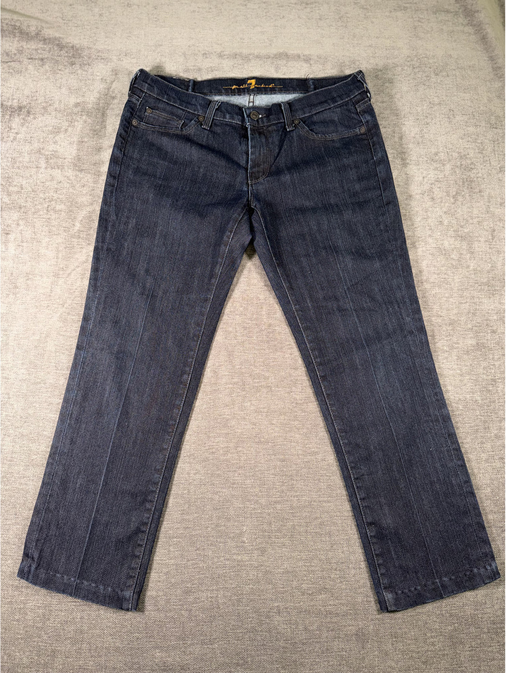 7 For All Mankind Dark Blue Denim Jeans Size 31 Straight Fit